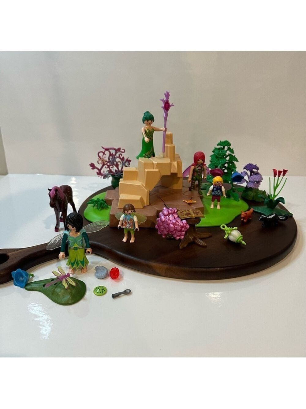 Playmobil Fairy Forest Playset Lot Figures Animals Tree Landscape Accessories